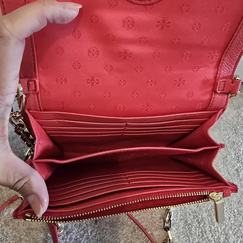 Tory Burch Red Leather Clutch - Picture 3 of 4